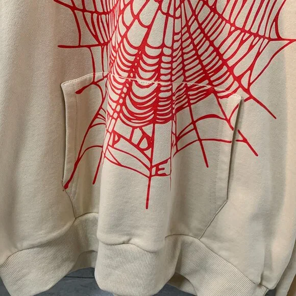 Spider Worldwide Beige Cotton Hoodie